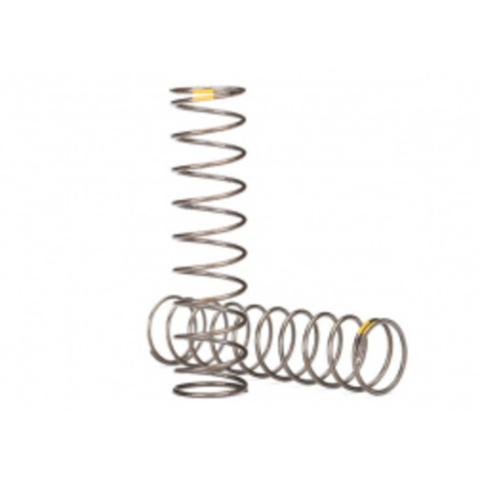 Traxxas Springs, shock (natural finish) (GTS) (0.22 rate, yellow stripe) (2)