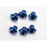 Traxxas Screws, 4x4mm button-head machine, aluminum (blue) (hex drive) (6)
