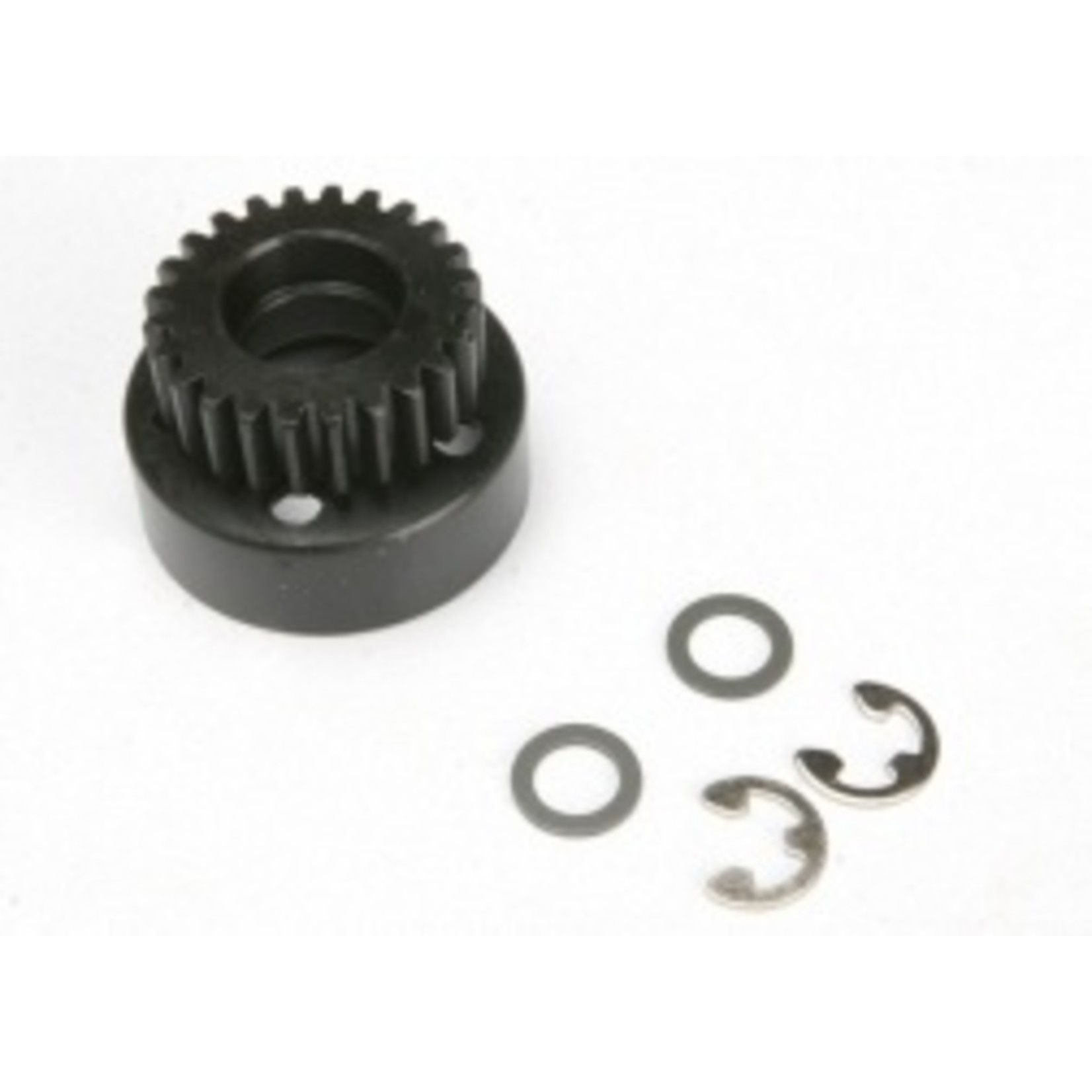 Traxxas Clutch bell, (24-tooth)/ 5x8x0.5mm fiber washer (2)/ 5mm E-clip (requires #4611-ball bearings, 5x11x4mm (2))