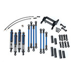 Traxxas Long Arm Lift Kit, TRX-4®, complete (includes blue powder coated links, blue-anodized shocks)