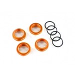 Traxxas Spring retainer (adjuster), orange-anodized aluminum, GT-Maxx® shocks (4) (assembled with o-ring)