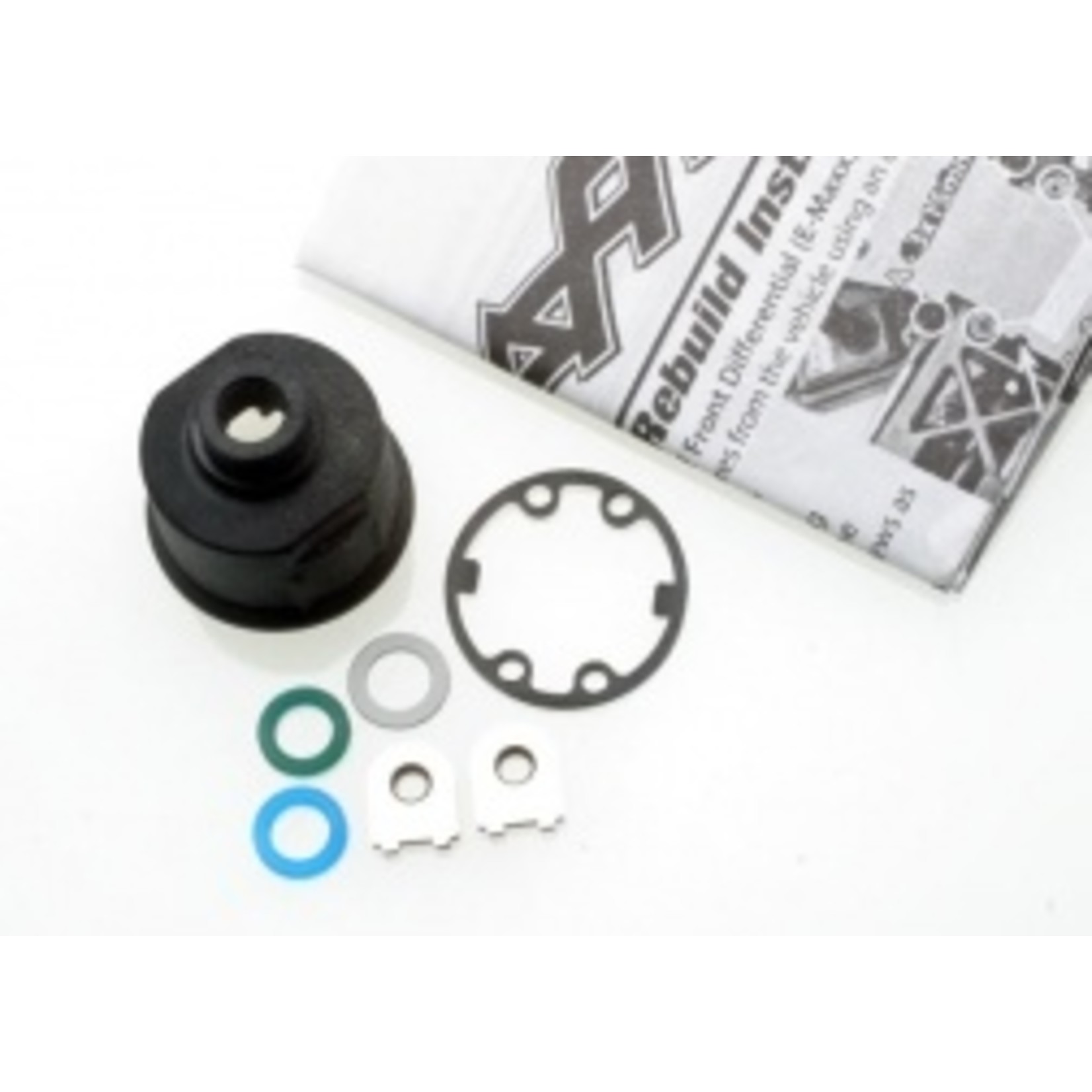 Traxxas Carrier, differential (heavy duty)/ x-ring gaskets (2)/ ring gear gasket/ bushings (2)/ 6x10x0.5 TW