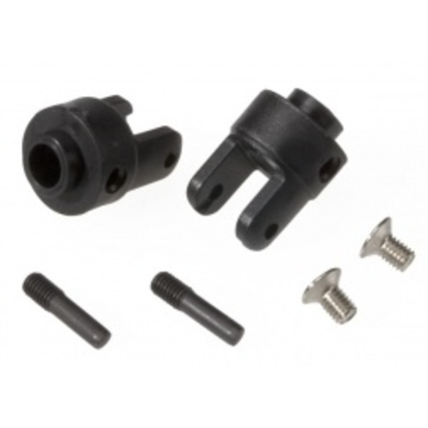 Traxxas Differential output yokes, black (2)/ 3x5mm countersunk screws (2)/ screw pin (2)