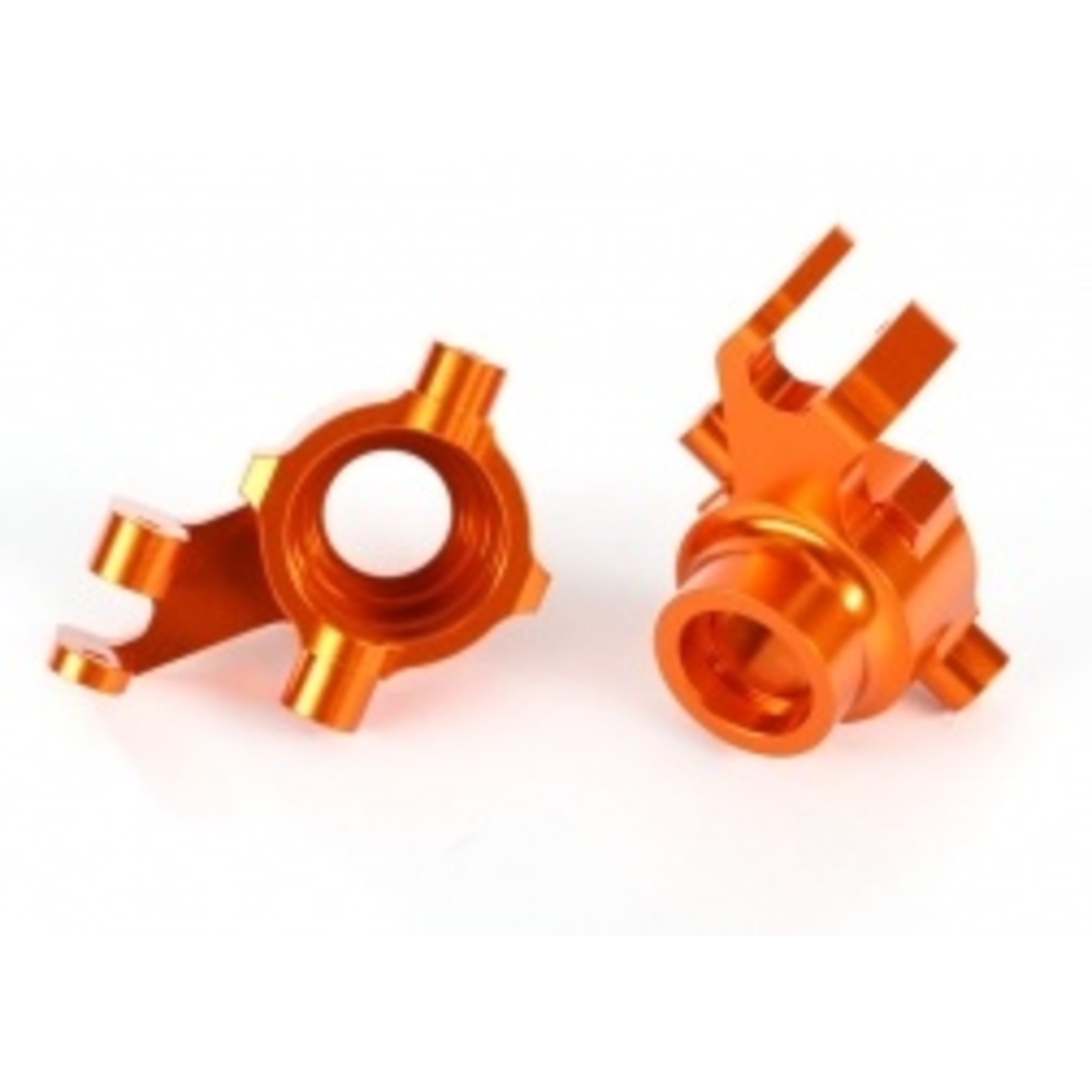 Traxxas Steering blocks, 6061-T6 aluminum (orange-anodized), left & right