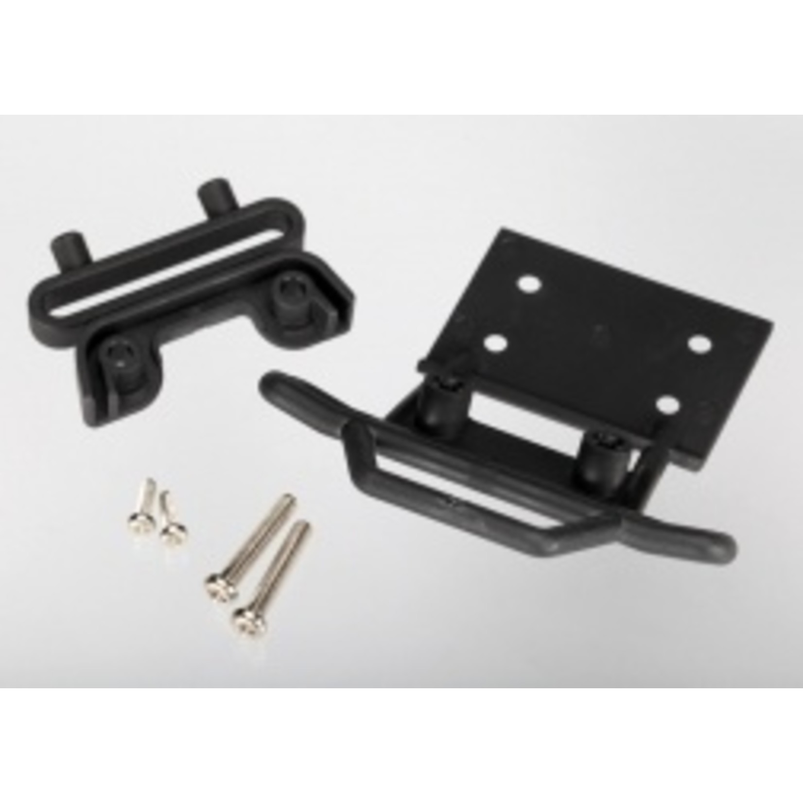 Traxxas Bumper, front / bumper mount, front / 4x23mm RM (2)/ 3x10mm RST (2) (black)