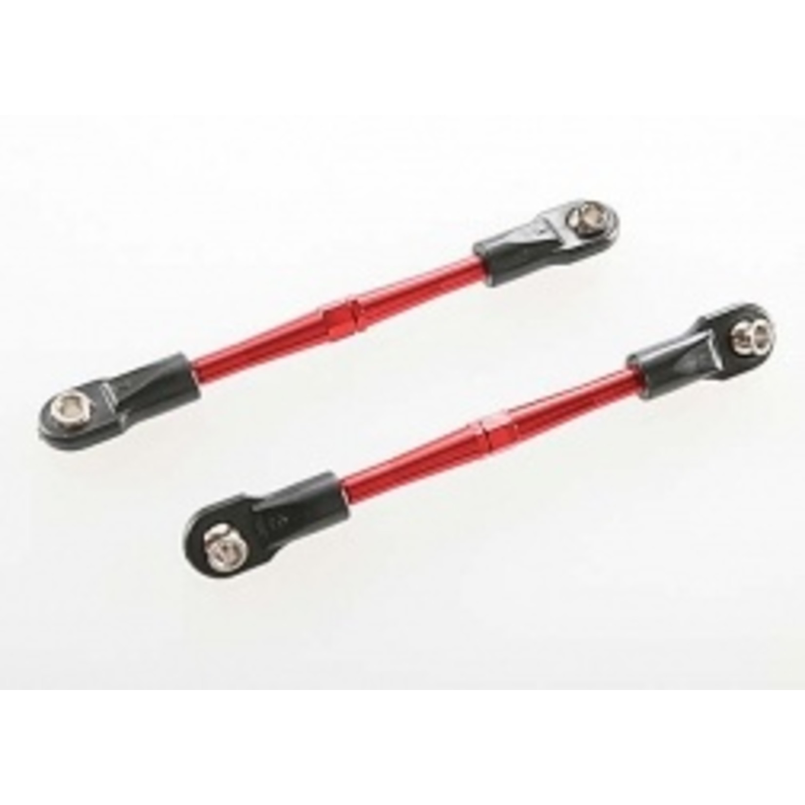 Traxxas Turnbuckles, aluminum (red-anodized), toe links, 59mm (2) (assembled with rod ends & hollow balls) (requires 5mm aluminum wrench #5477)