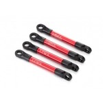 Traxxas Push rods, aluminum (red-anodized) (4) (assembled with rod ends)