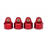 Traxxas Shock caps, aluminum (red-anodized), GT-Maxx® shocks (4)