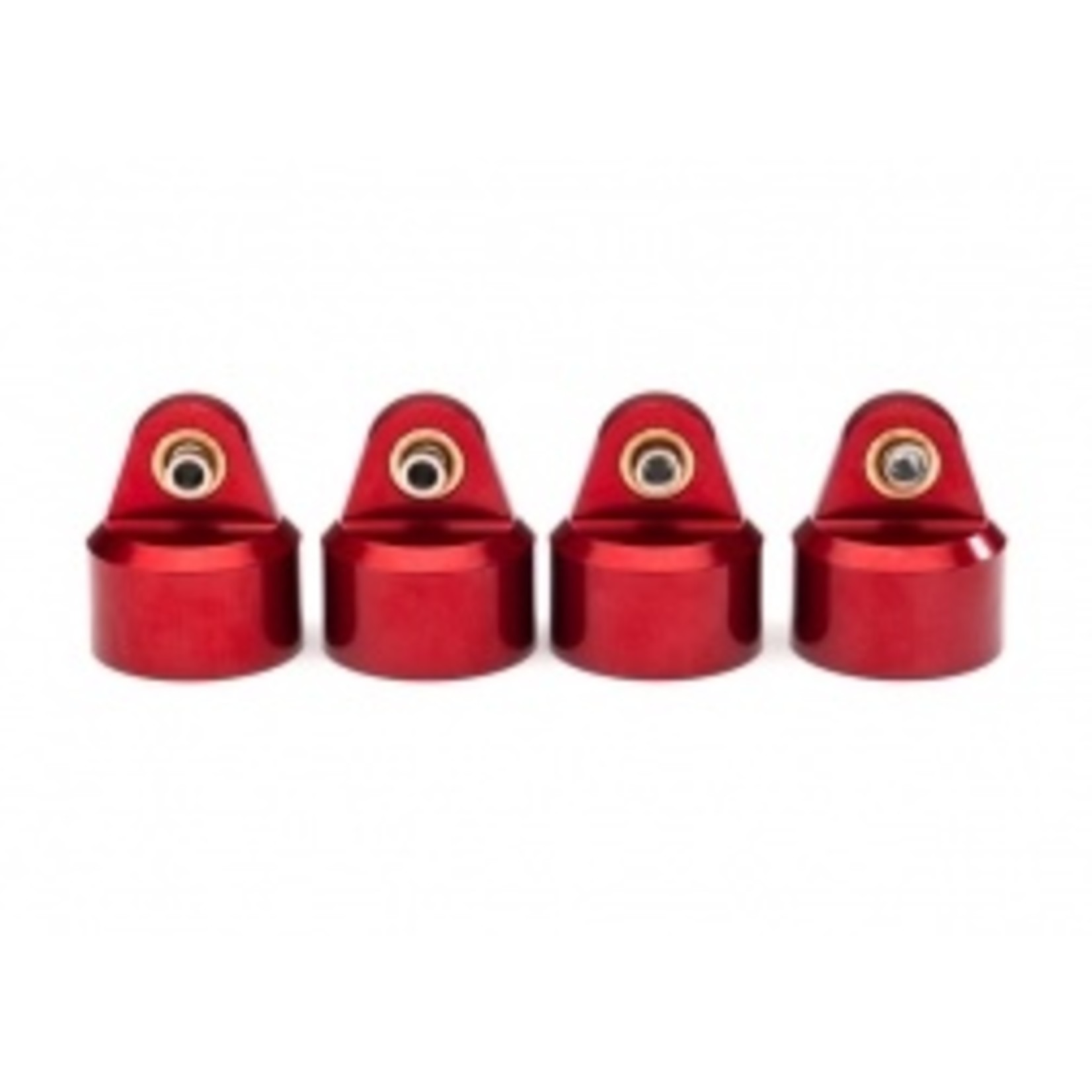 Traxxas Shock caps, aluminum (red-anodized), GT-Maxx® shocks (4)
