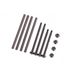 Traxxas Suspension pin set, front & rear (hardened steel), 4x67mm (4), 3.5x48.2mm (2), 3.5x56.7mm (2)/ M3x0.5mm NL, flanged (2)