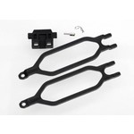 Traxxas Hold down, battery (2)/ hold down retainer/ battery post/ angled body clip