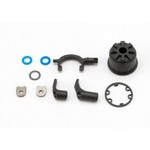 Traxxas Carrier, differential (heavy duty)/ differential fork/ linkage arms (front & rear)/x-ring gaskets (2)/ ring gear gasket