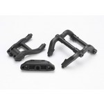 Traxxas Wheelie bar mounts/ rear skidplate (black)