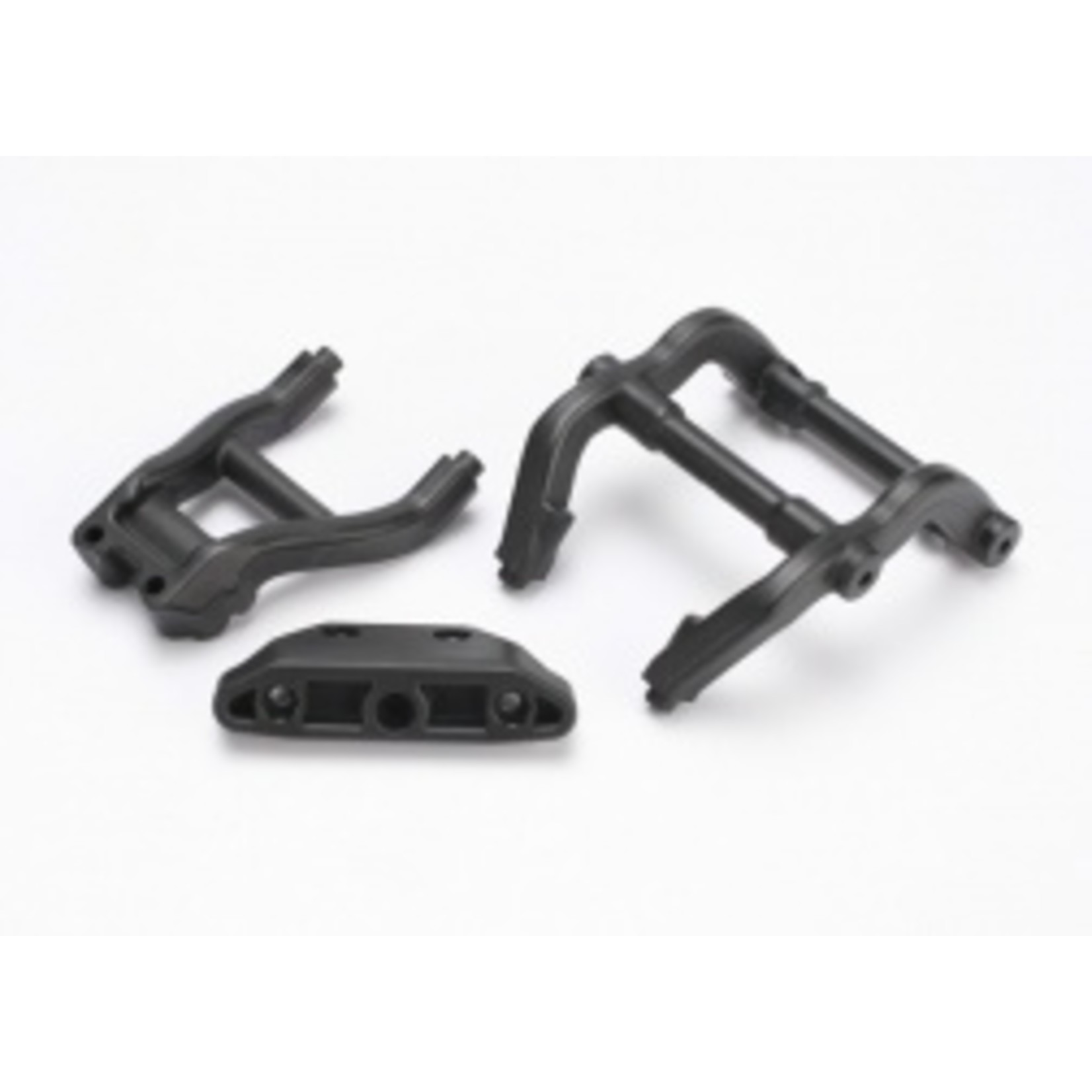 Traxxas Wheelie bar mounts/ rear skidplate (black)