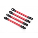 Traxxas Push rods, aluminum (red-anodized) (4) (assembled with rod ends)