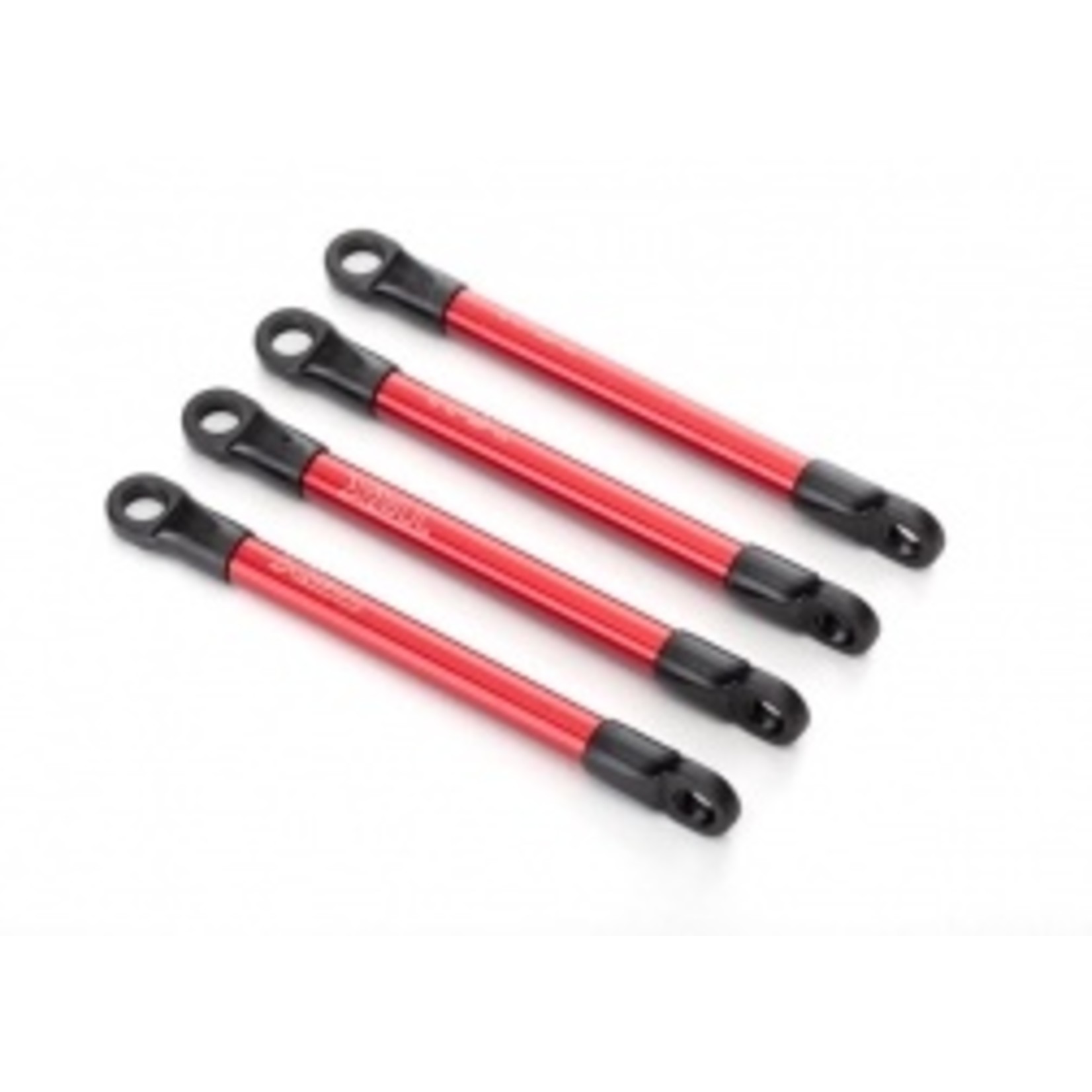Traxxas Push rods, aluminum (red-anodized) (4) (assembled with rod ends)