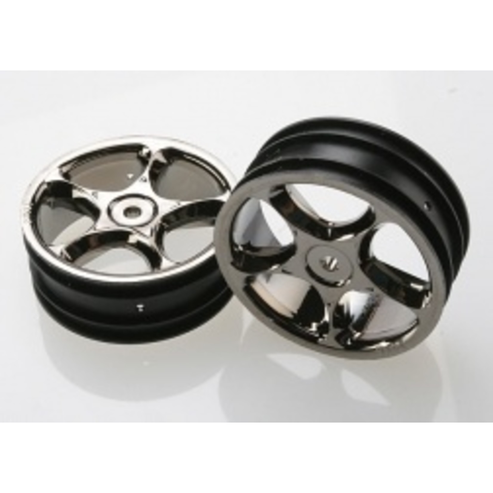 Traxxas Wheels, Tracer 2.2" (black chrome) (2) (Bandit® front)