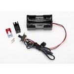 Traxxas Battery holder, 4-cell/ on-off switch