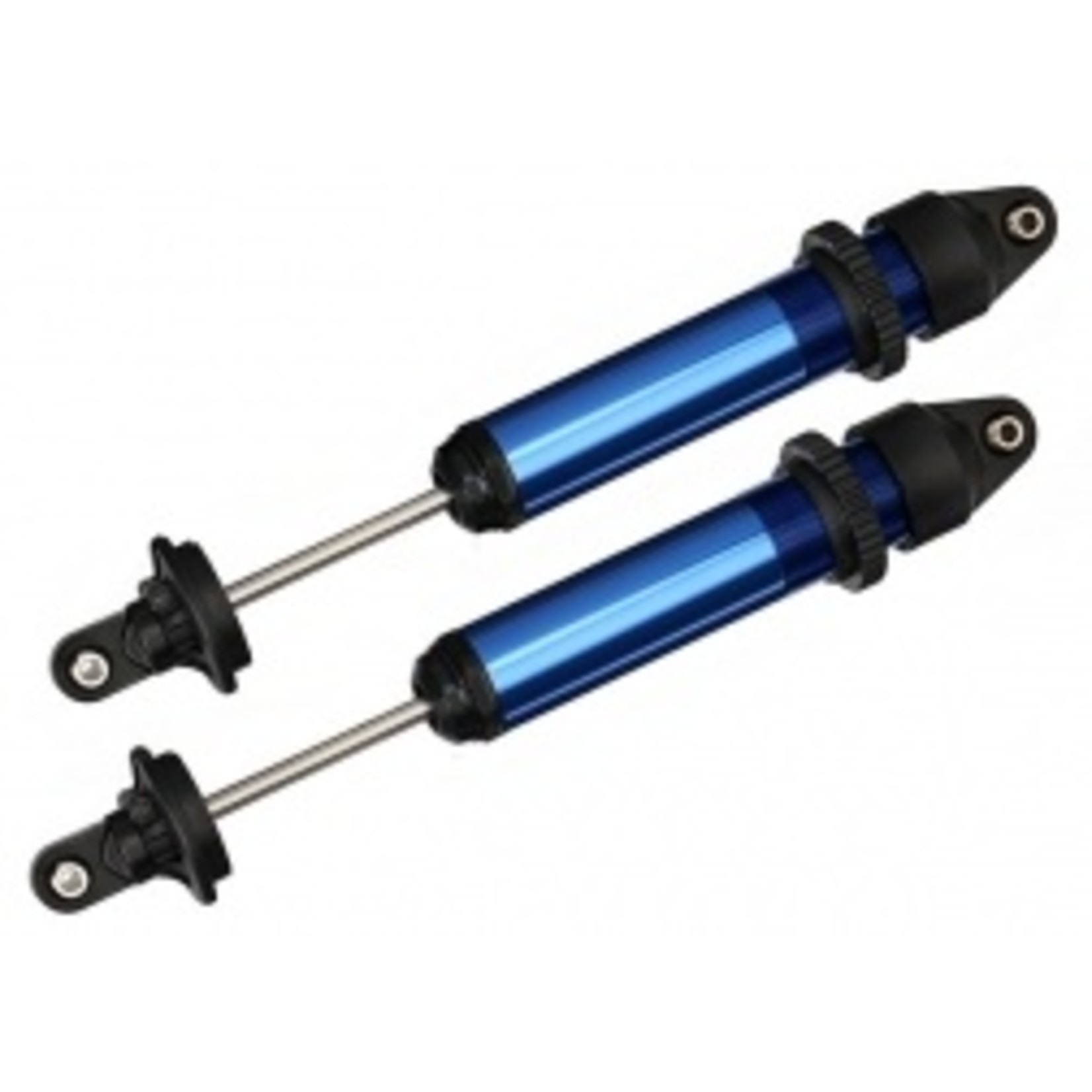 Traxxas Shocks, GTX, aluminum (blue-anodized) (fully assembled w/o springs) (2)