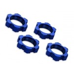 Traxxas Wheel nuts, splined, 17mm, serrated (blue-anodized) (4)