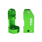 Traxxas Caster blocks, 30-degree, green-anodized 6061-T6 aluminum (left & right)/ suspension screw pin (2)