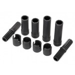 Traxxas Half shafts, center (internal splined, front (2) & internal splined, rear (2)/ external splined (2)/ pin retainer (4)) (plastic parts only)