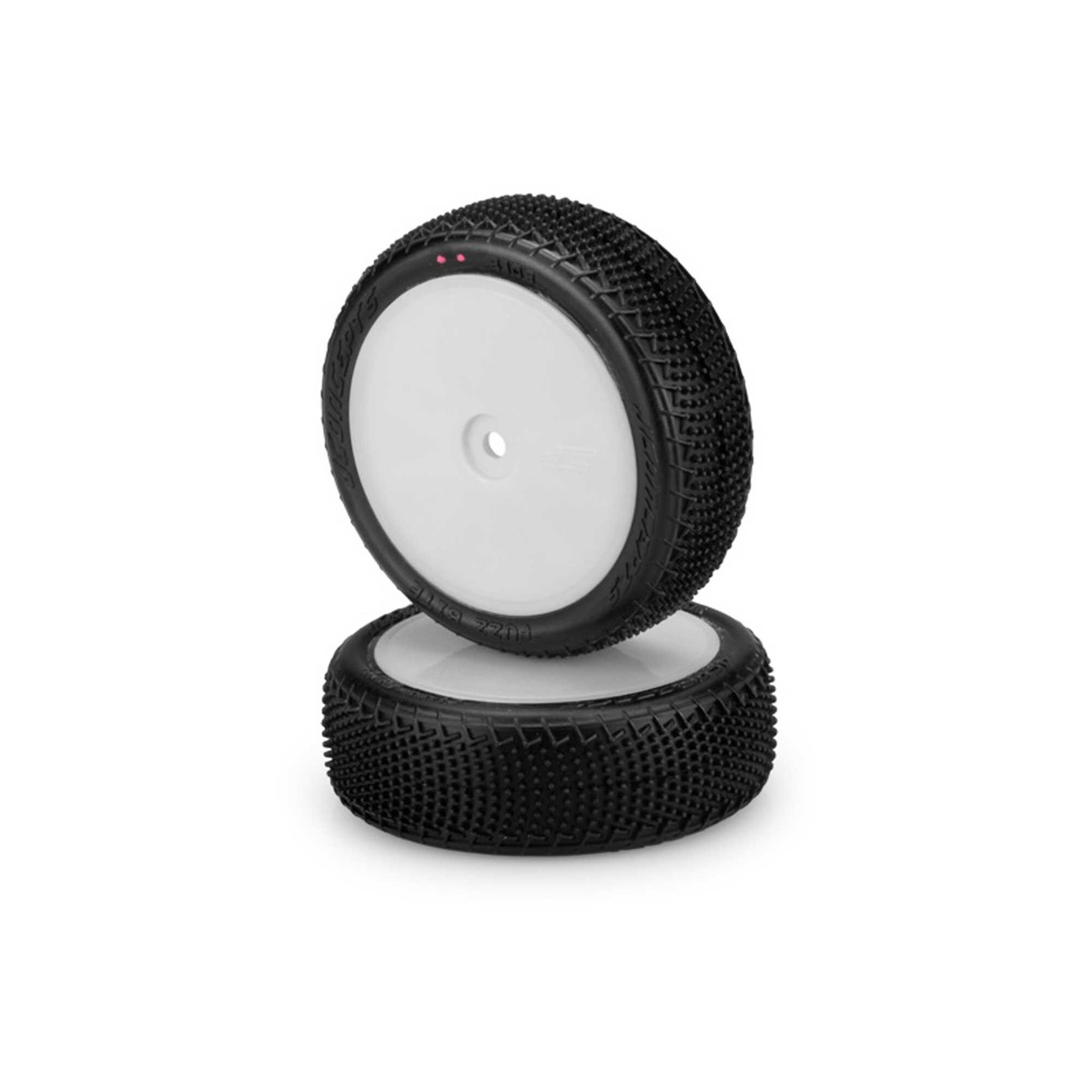 JConcepts Fuzz Bite LP 4wd Front Tire, Pink Compound, 3353W Wheel (2)