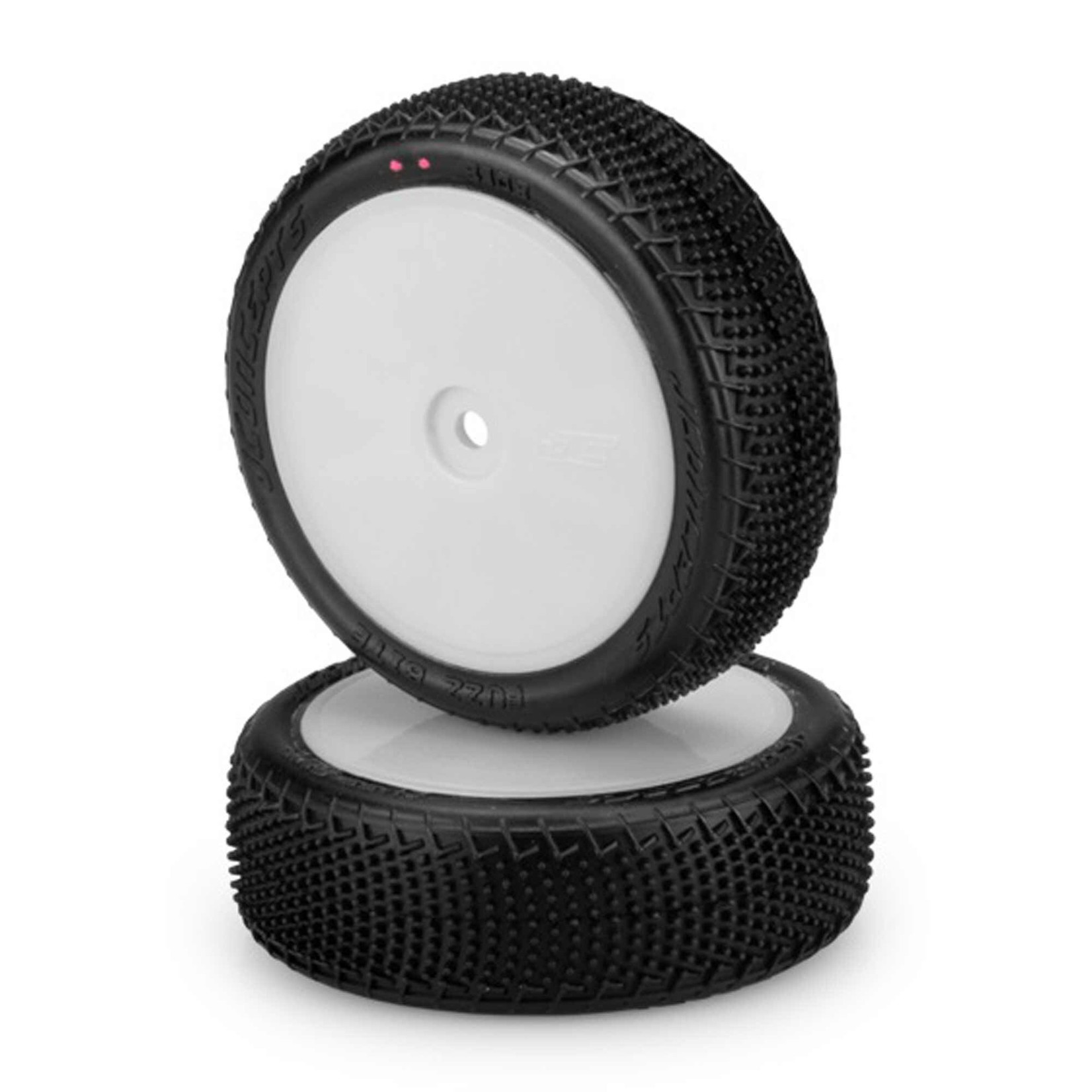 JConcepts Fuzz Bite LP 4wd Front Tire, Pink Compound, 3353W Wheel (2)
