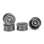 JConcepts 1/24 Hazard Front/Rear 1.0" Wheels, Black (4): SCX24