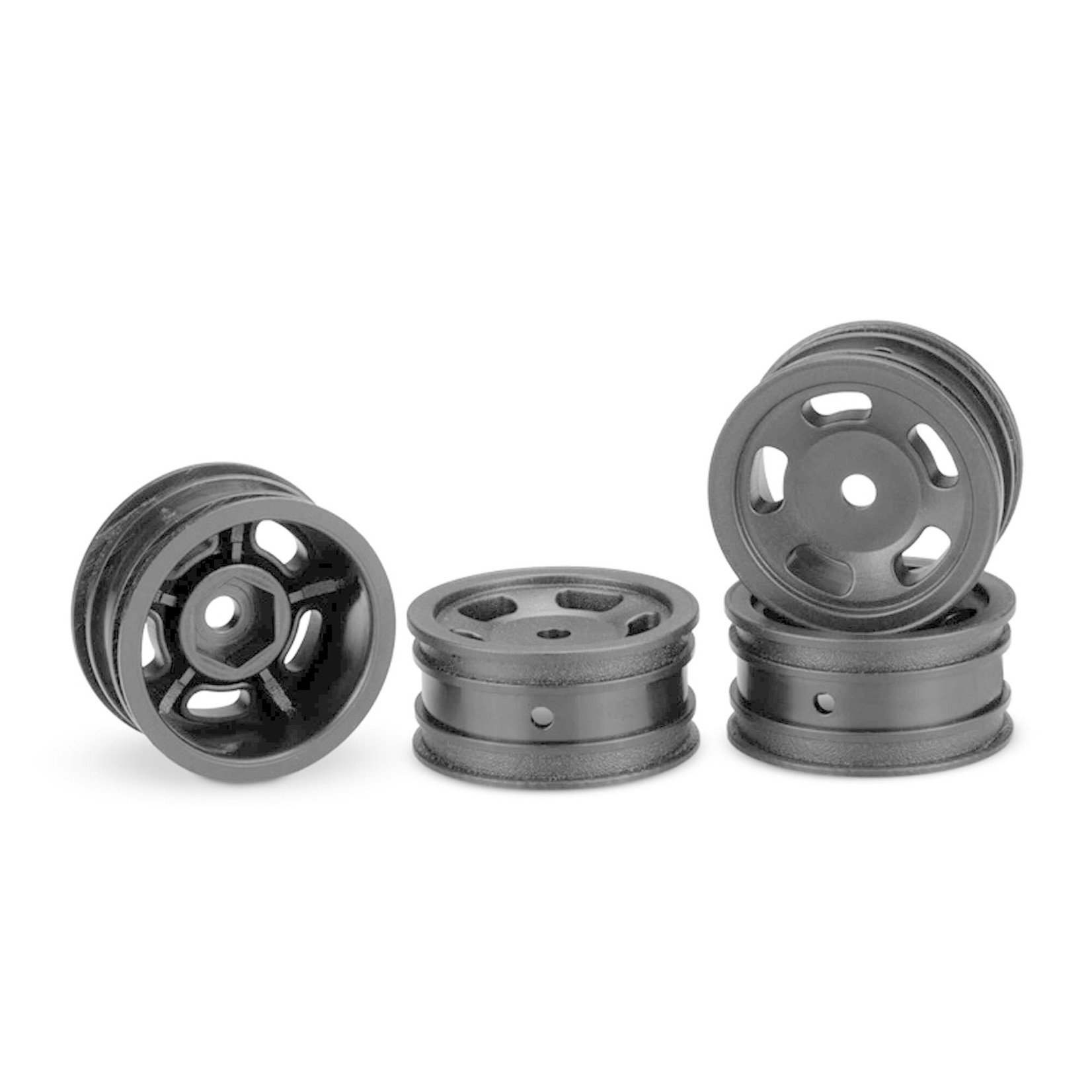 JConcepts 1/24 Glide 5 Front/Rear 1.0" Wheels, Black (4): SCX24