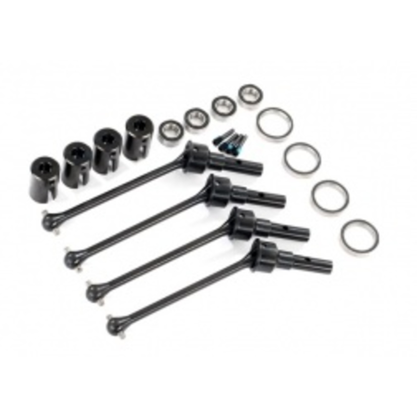 Traxxas Driveshafts, steel constant-velocity (assembled), front or rear (4) (#8654, 8654G, or 8654R and #7758, 7758G, or 7758R required for a complete set)