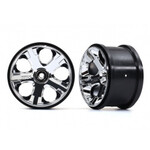 Traxxas Wheels, All-Star 2.8" (chrome) (nitro rear/ electric front) (2)