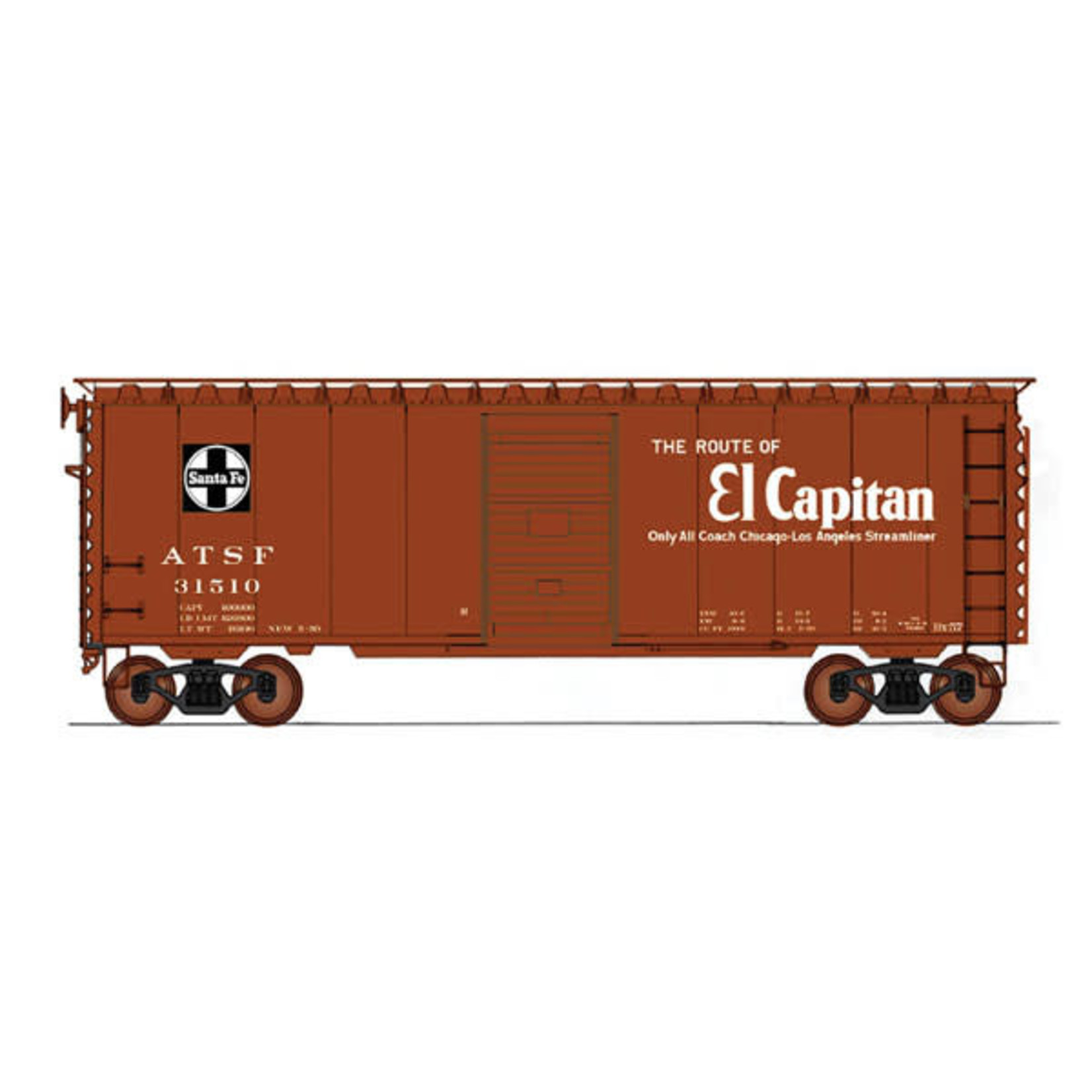 HO 40' PS-1 Box ATSF Bx57-El Captain