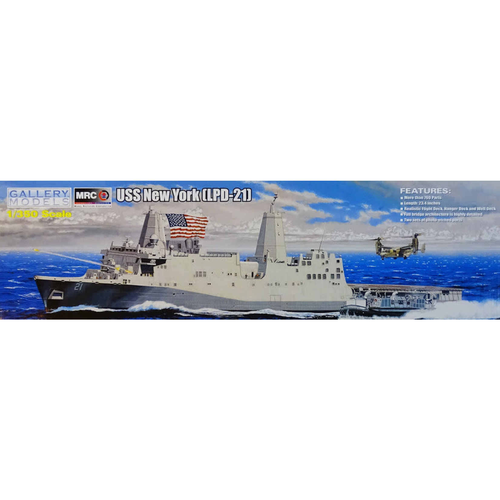 Model Rectifier Gallery Models 1/350 USS New York LPD-21 Boat Model Kit