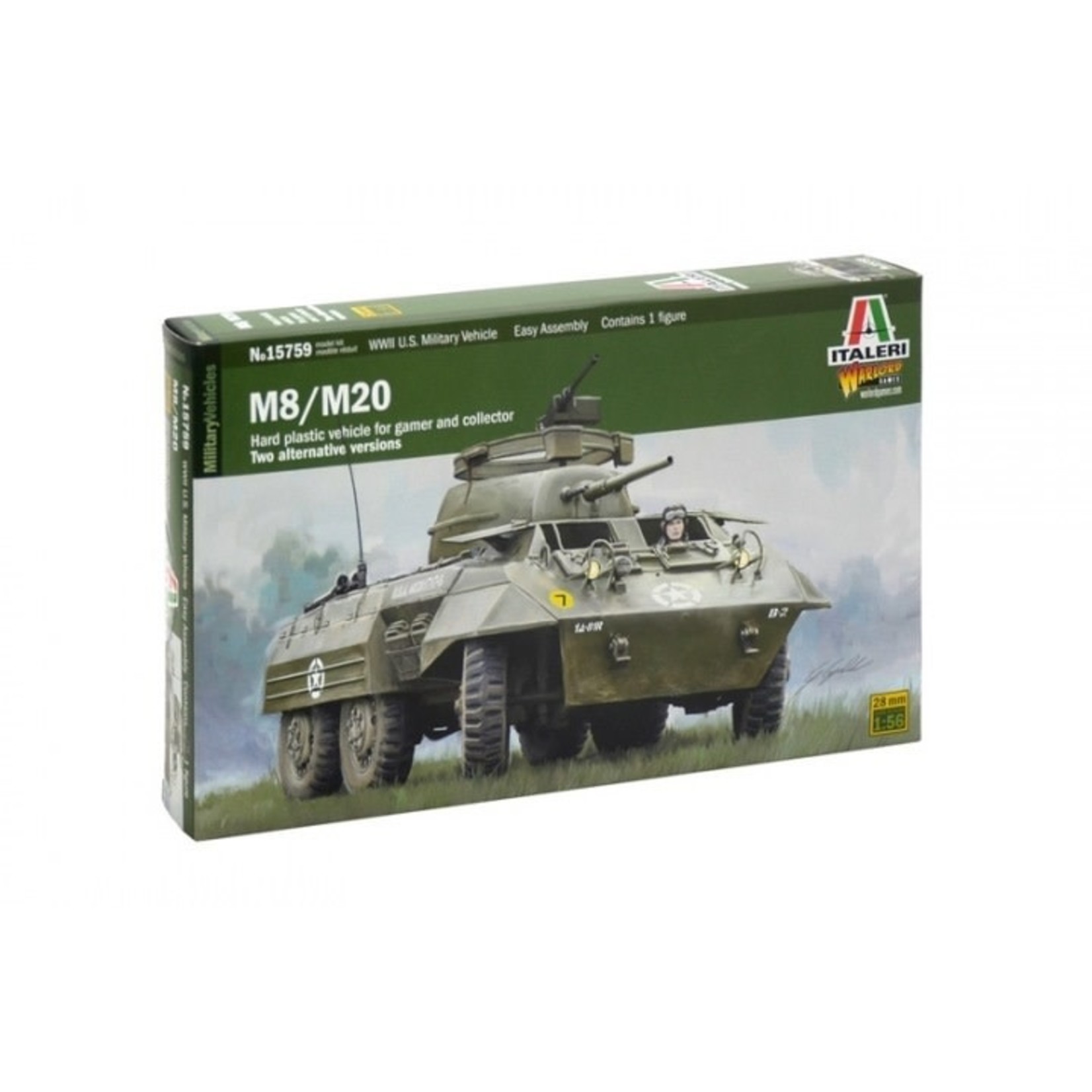 Italeri 1/56 M8/M20 Tank