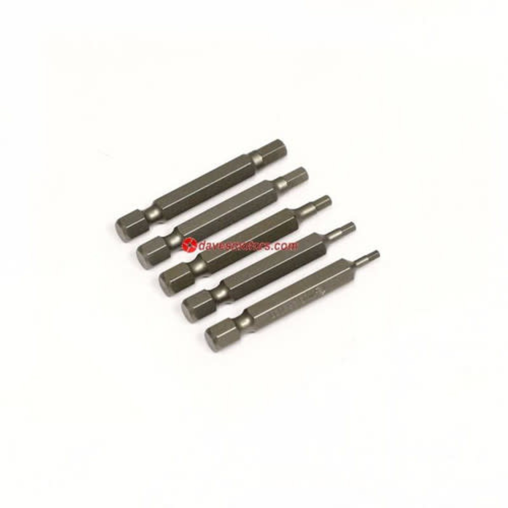 Allen (Hex) Hardened Short Steel Drivers - Set of 5 (2,2.5,3,4,5mm)