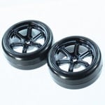 Redcat Racing 1/10th Drift Wheel and Tire (Black Chrome)(1 pair)