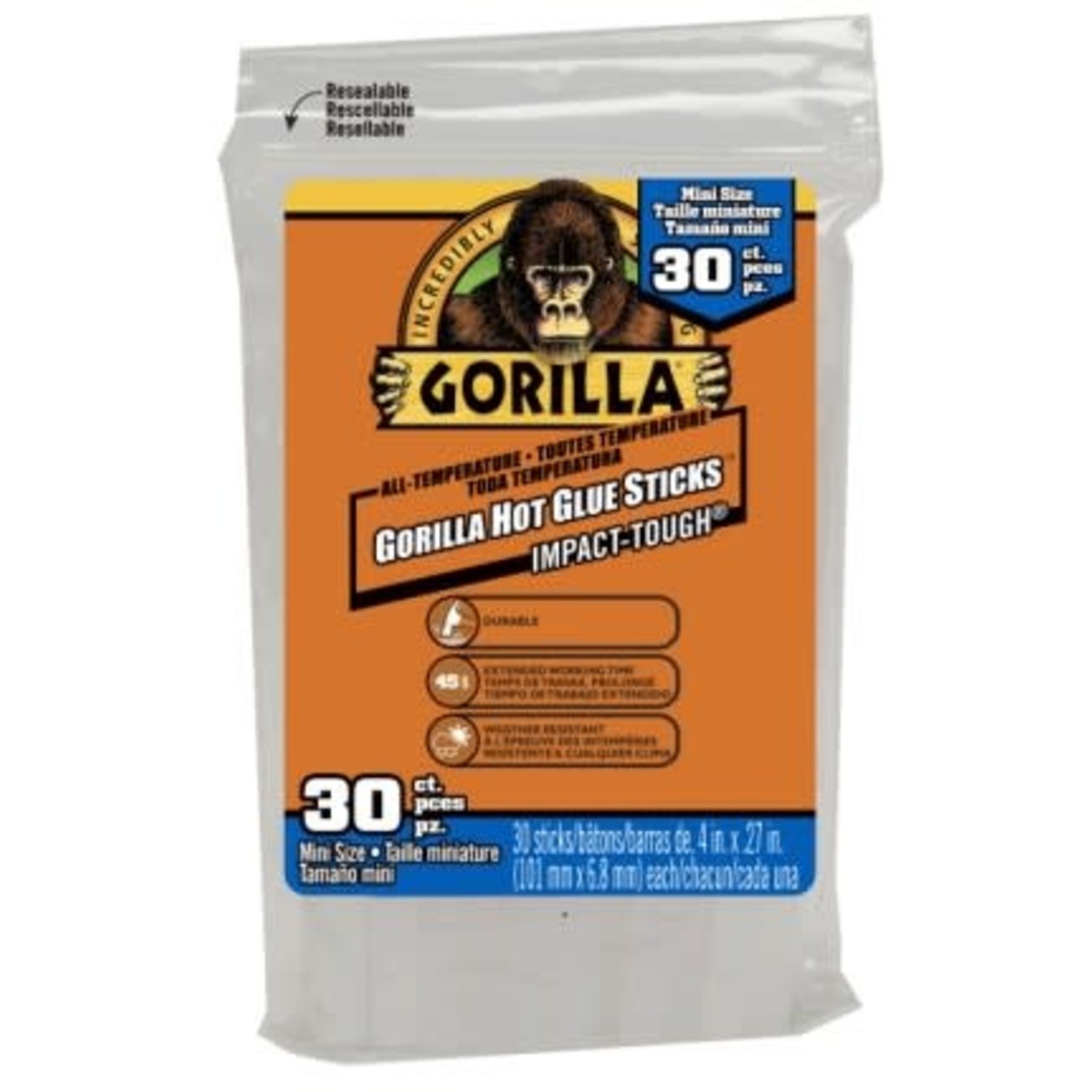 4" Mini All-Temperature Glue Sticks (30)