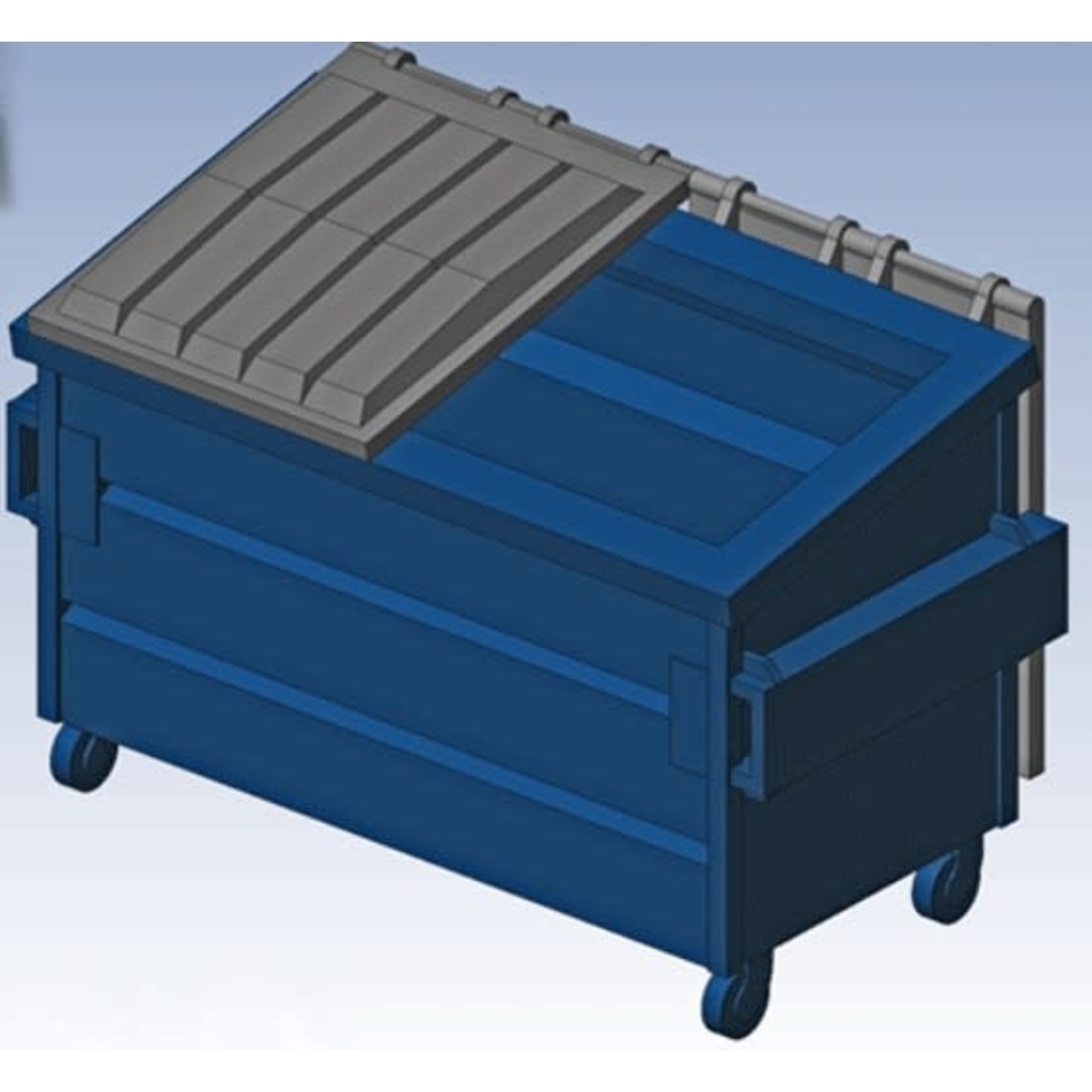 Hi-Tech Details HO Blue Trash Dumpster Kit