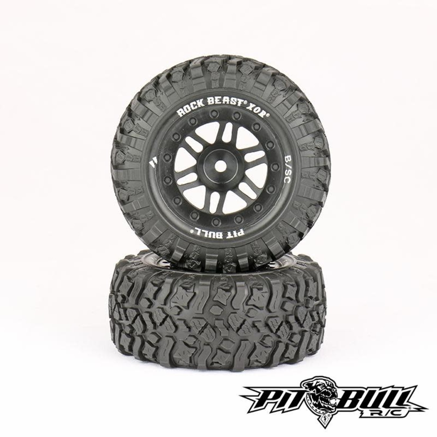 Pit Bull Tires Pre-Mounted 2.2/3.0 Rock Beast XOR B/SC (Basher Edition)