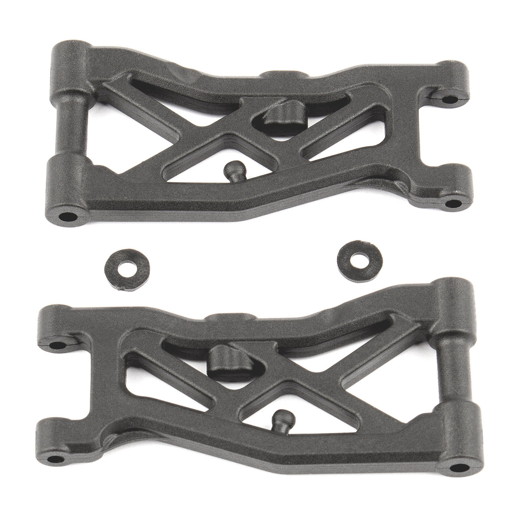 Team Associated RC10B74 FT Front Suspension Arms, carbon fiber