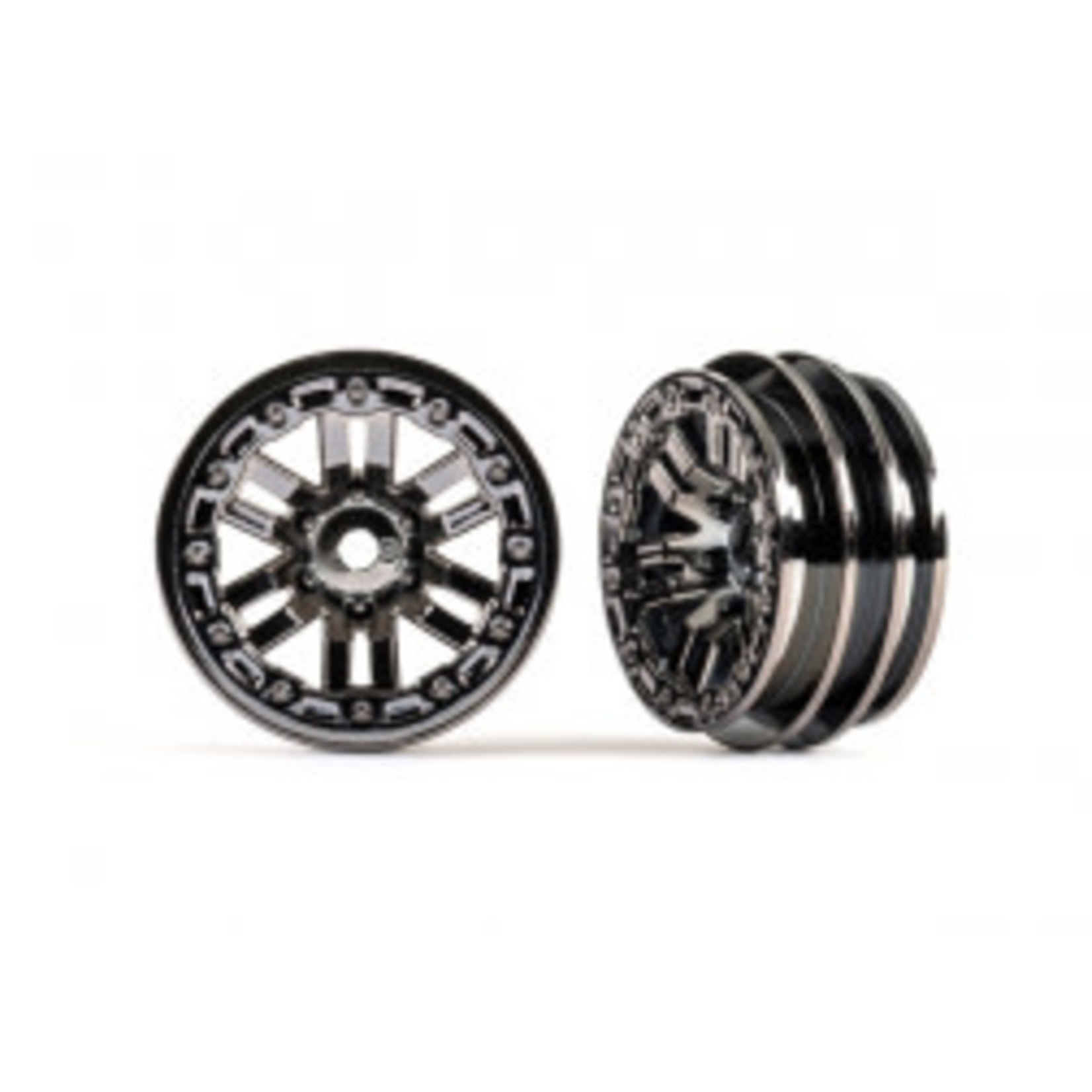 Traxxas TRX-4M Wheels, 1.0" (black chrome) (2)