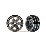 Traxxas TRX-4M Wheels, 1.0" (black chrome) (2)