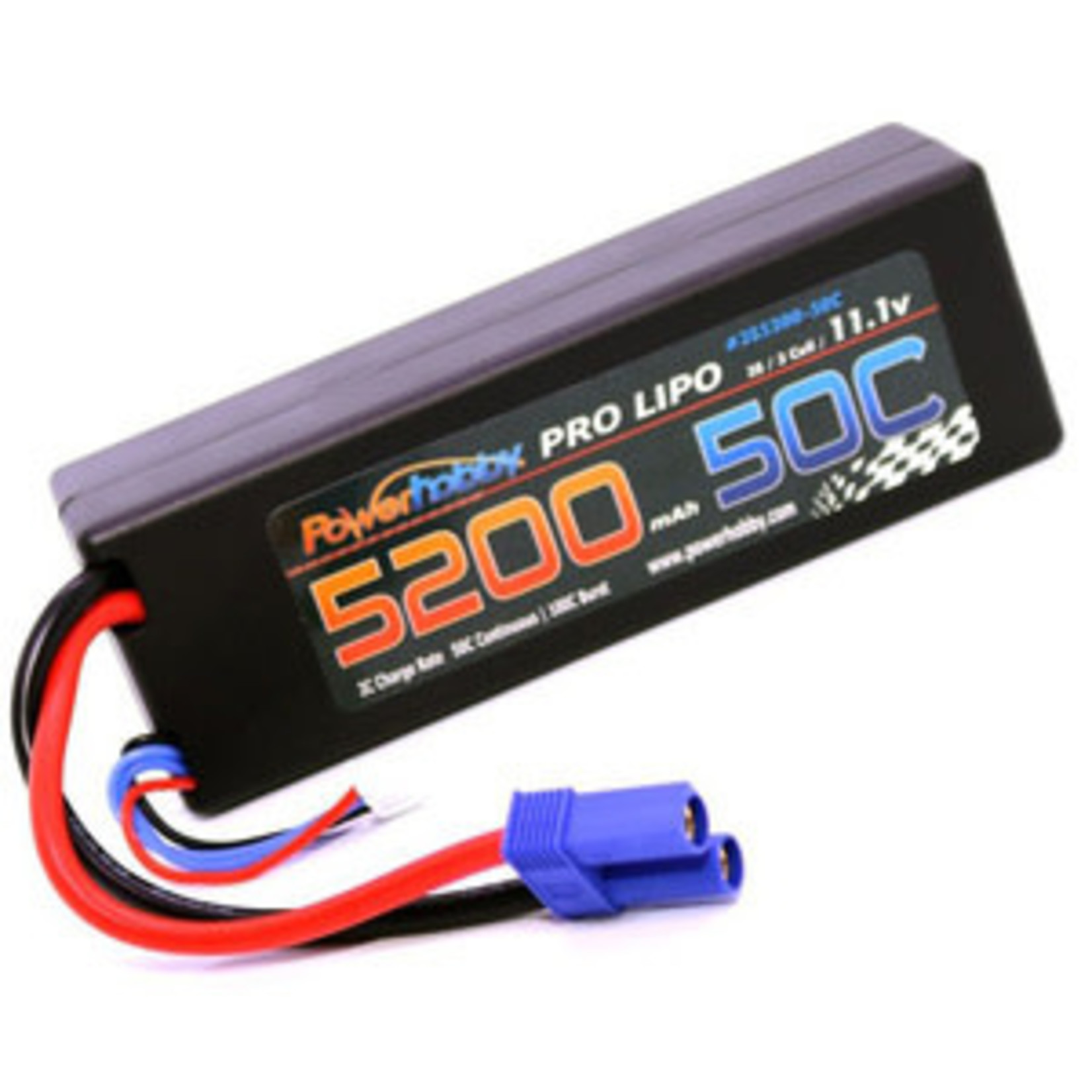 PowerHobby 5200mAh 11.1V 3S 50C LiPo Battery with Hardwired EC5