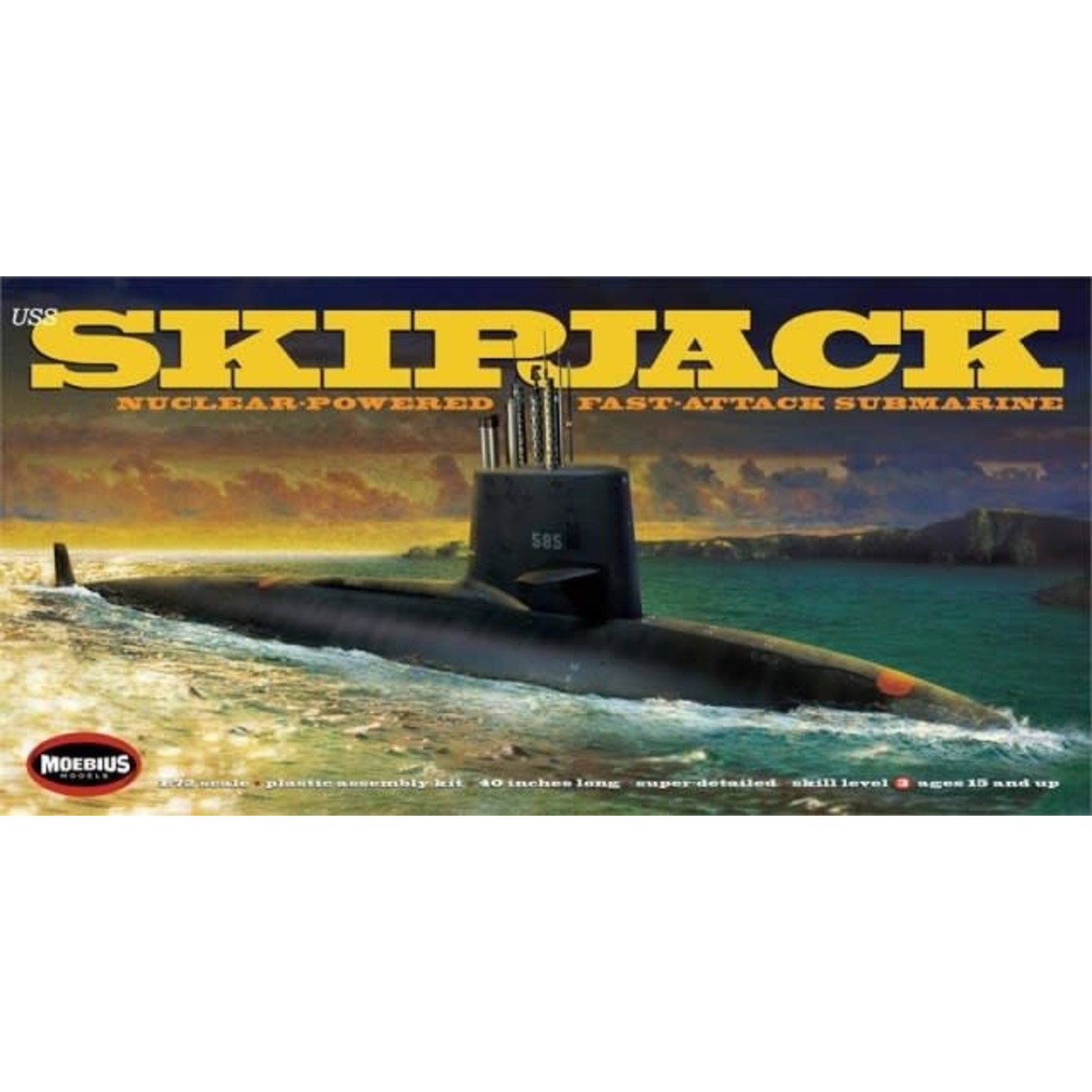 Moebius 1/72 USS Skipjack Nuclear-Powered Fast-Attack Submarine