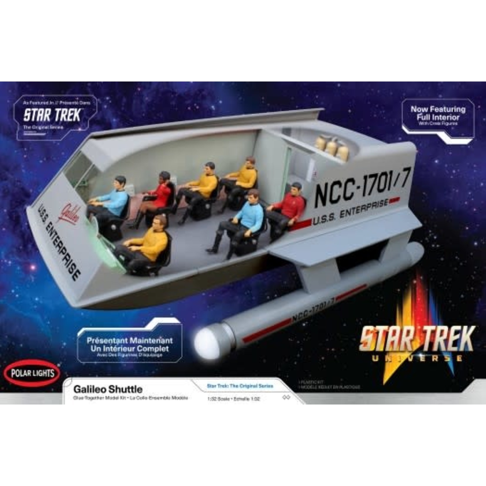 1/32 Star Trek Galileo Shuttlecraft wFull Interior & 7 Figures
