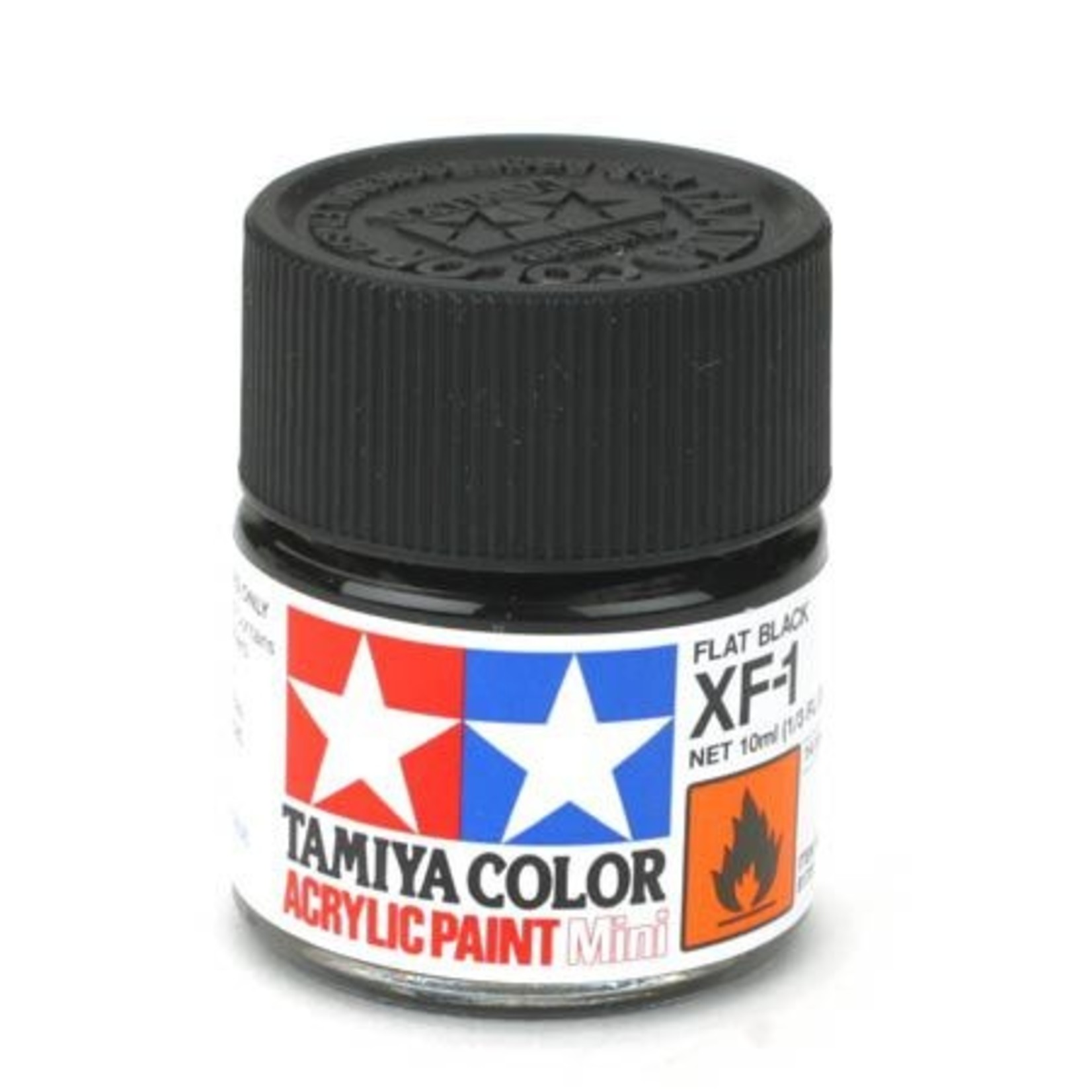 Tamiya Acrylic Mini XF1, Flat Black