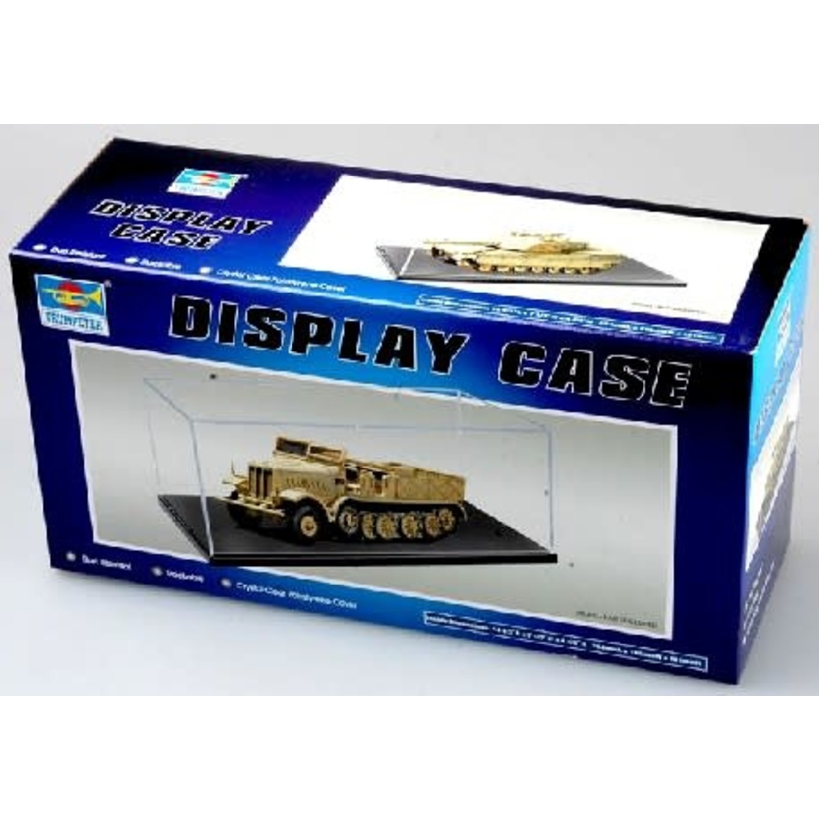 Showcase for 1/18 Vehicle & 1/35 Military (14.25"L x 7.25"W x 4.75"H) Black Base