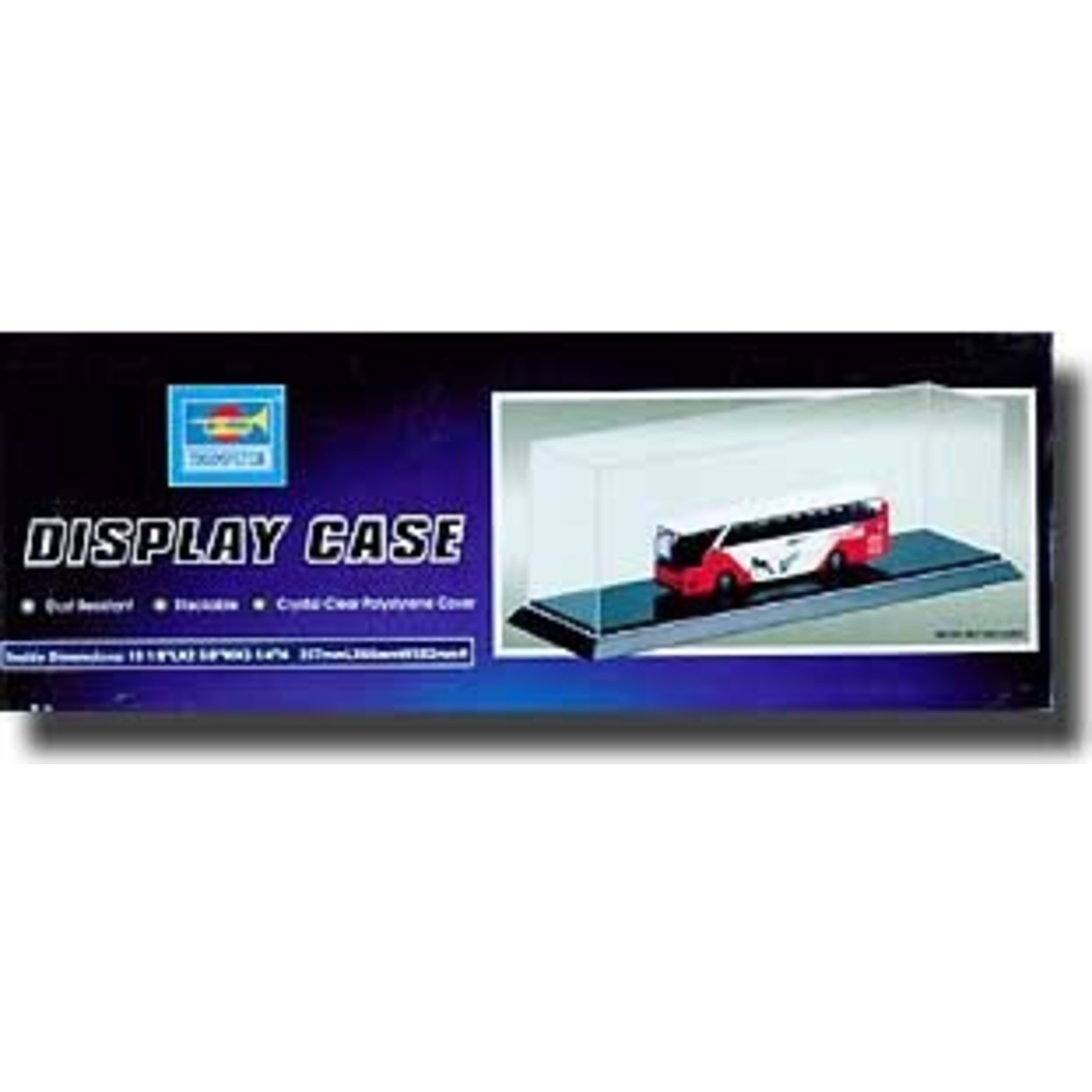 Showcase for HO Locos & 1/43 Trucks (10.25"L x 2.5"W x 3.25"H) Black Base