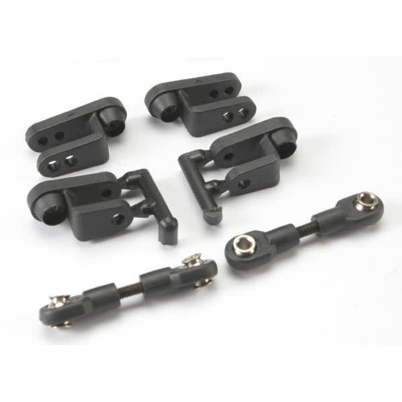 Traxxas Servo horns, steering, long (2), short (2)/ linkage, steering (3x20mm turnbuckle) (2)/ rod ends (short) (4)/ hollow balls (4)
